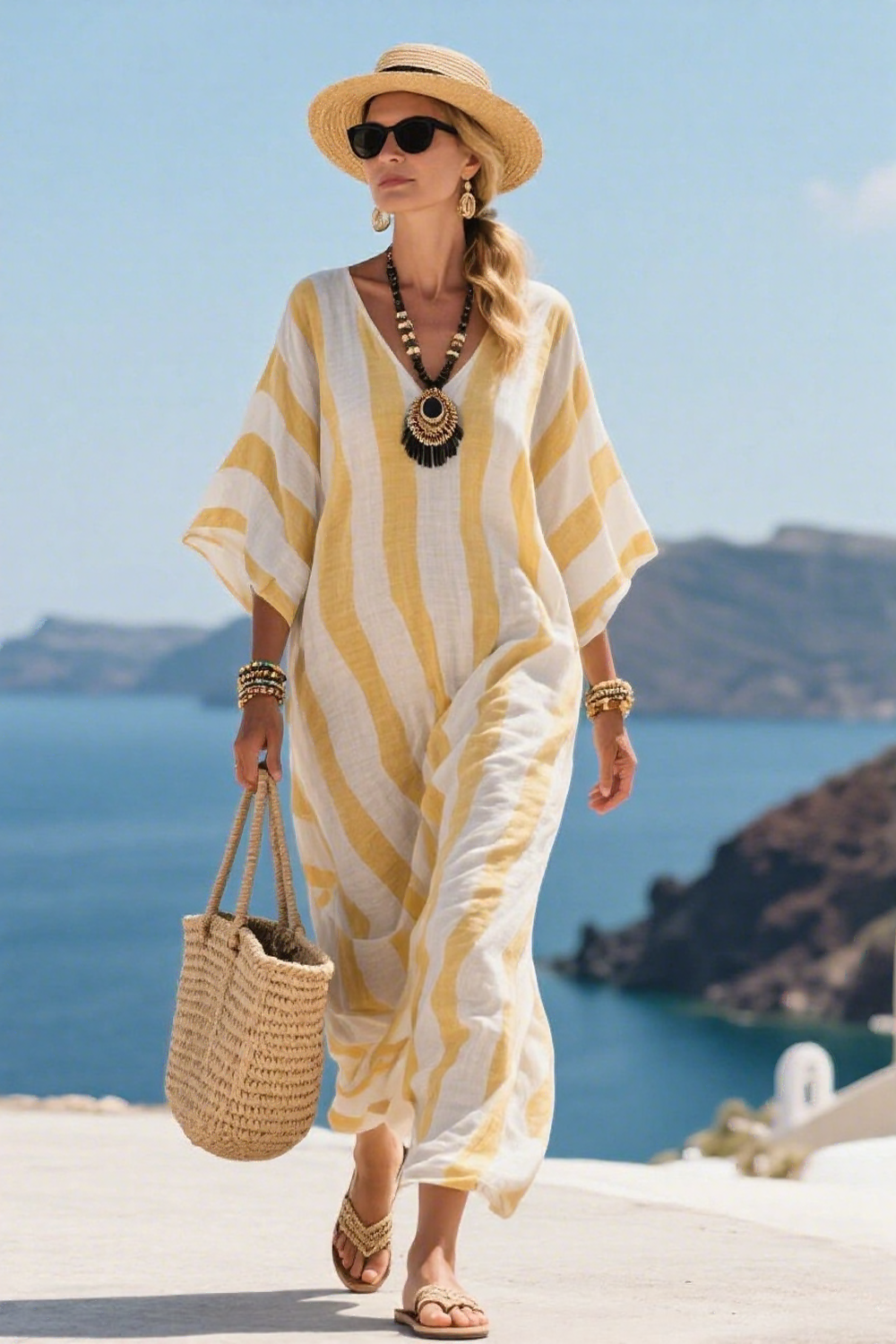 Sunny Escape Kaftan Dress